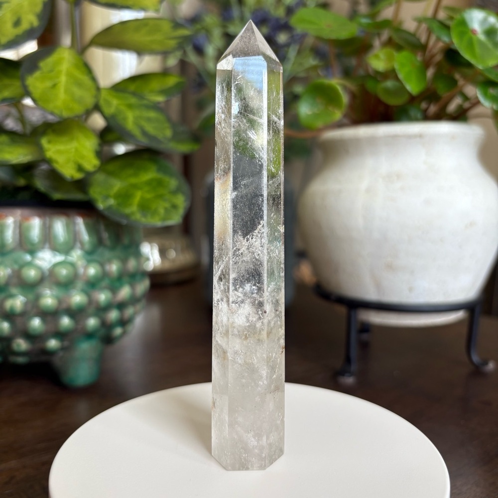 Clear Quartz Crystal Tower w/ Inclusions - Picture 6 of 11